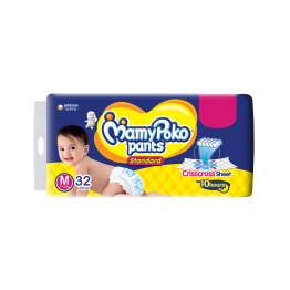 MamyPoko Pants Standard Pant Style Diapers Medium - 32 Pieces